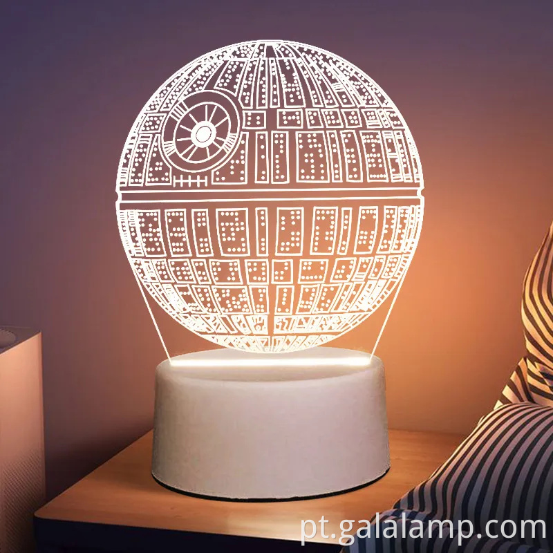 Luz noturna de graduação em 3D - Lâmpada de acrílico luminoso criativo